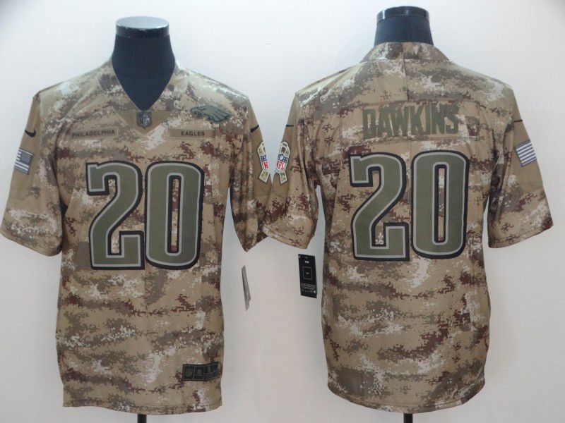 Men Philadelphia Eagles #20 Dawkins Camo Nike Vapor Untouchable Limited NFL Jersey